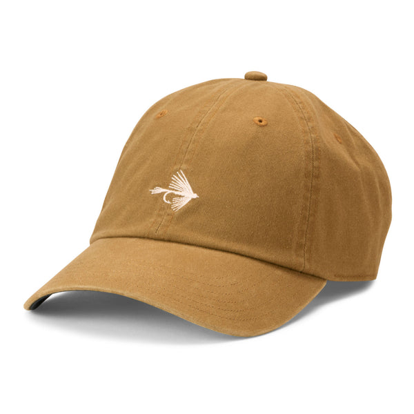 beige cap with white logo