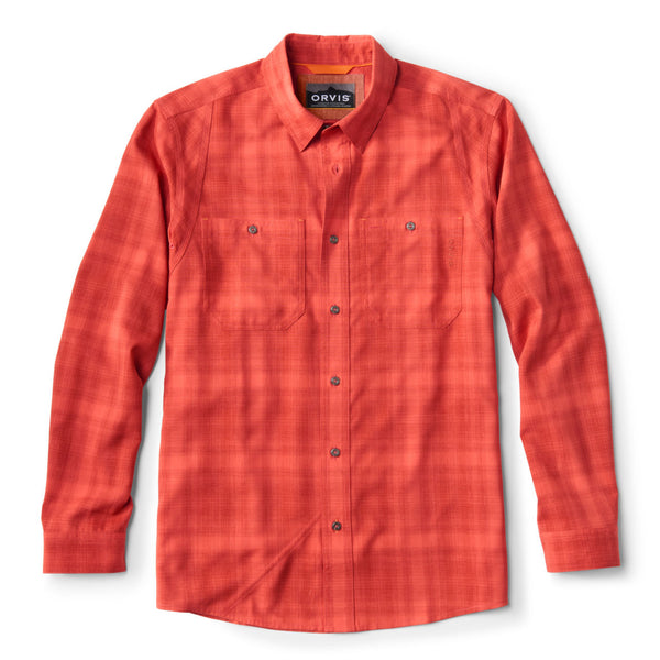 Orange checkered shirt for men