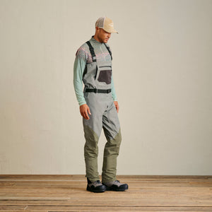 man modelling wading staff