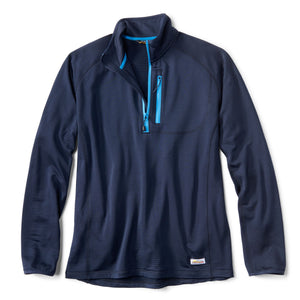dark blue half zipped jumper