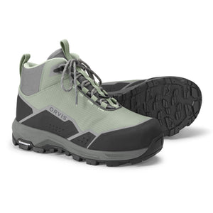 light green Orvis wading boots