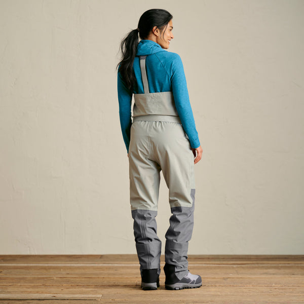 woman modelling grey wader