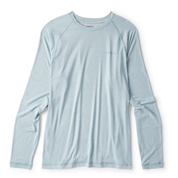 Light blue long-sleeve shirt on a white background
