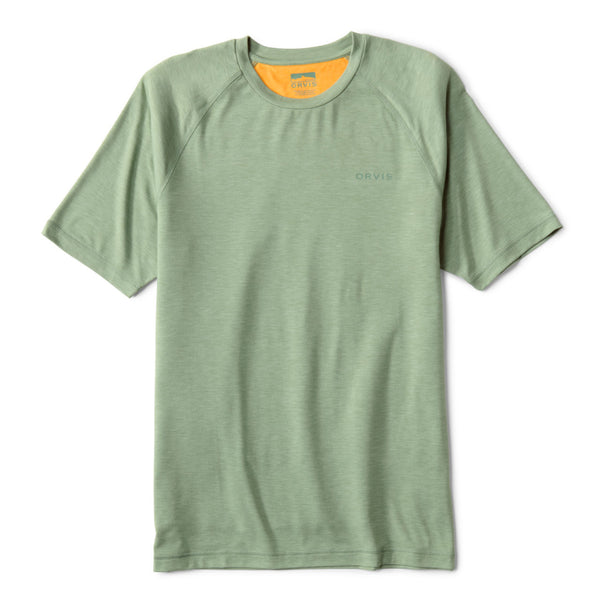 army green t-shirt for men with orvis logo