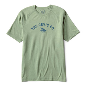 Green t-shirt for men with The Orvis Co text on front