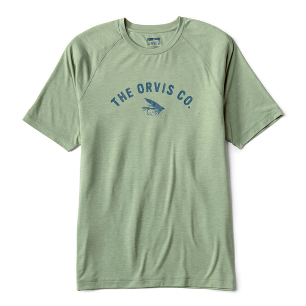 Green t-shirt for men with The Orvis Co text on front