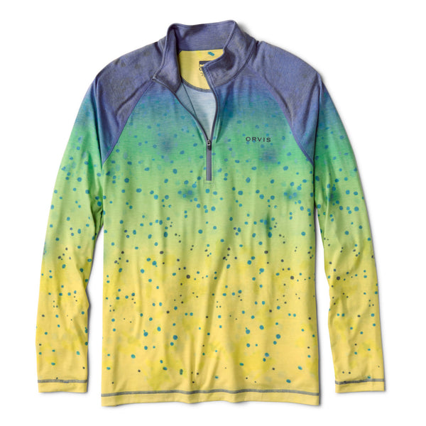 product image for yellow, green and blue half zipped sweatshirt