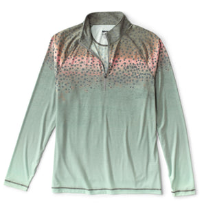 half zipped sweater in light green