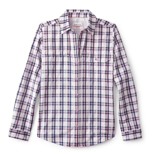 Plaid shirt with visible brand logo on a white background