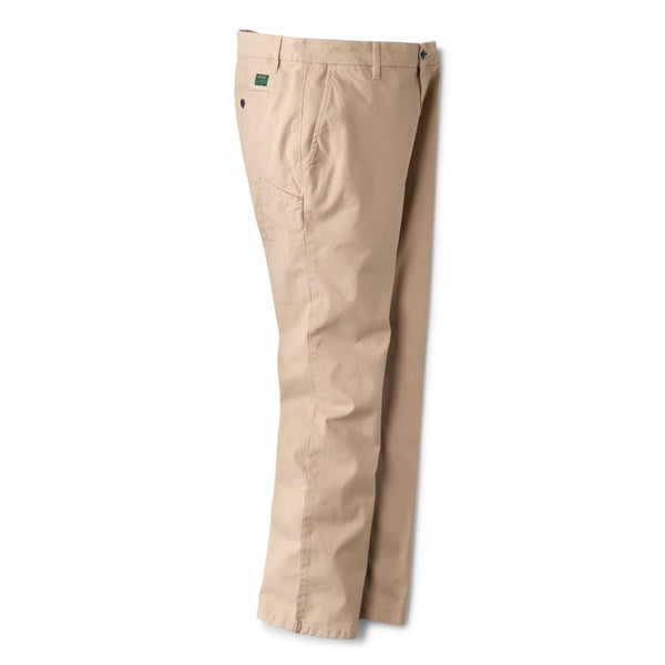side view of beige fishing trousers
