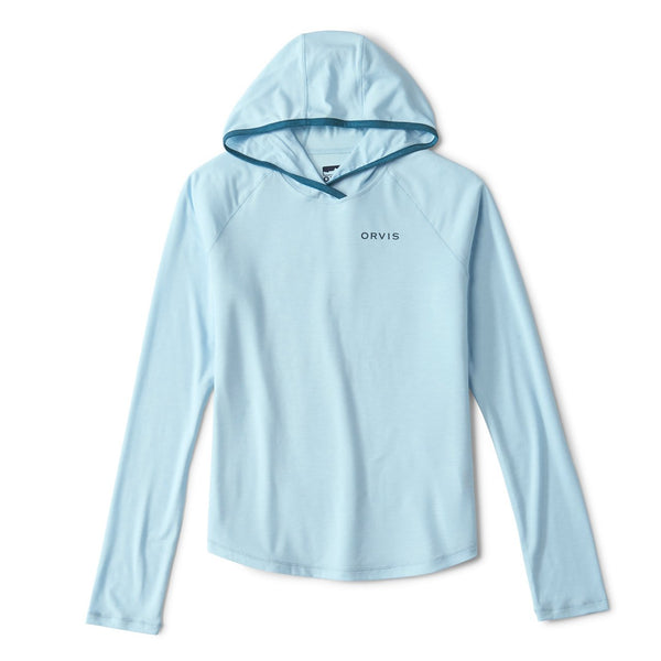 light blue hoodie from Orvis