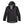 Load image into Gallery viewer, Black rain jacket with a hood on a white background