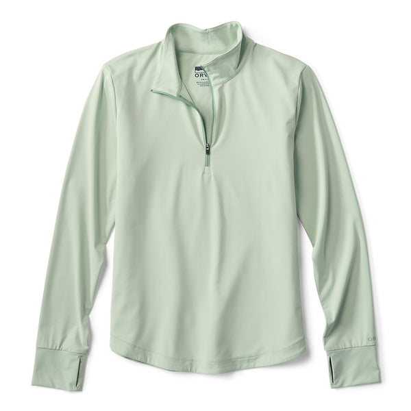 light green half zipped sweater