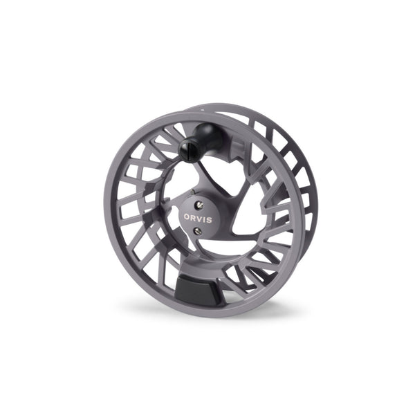 dark grey fishing reel