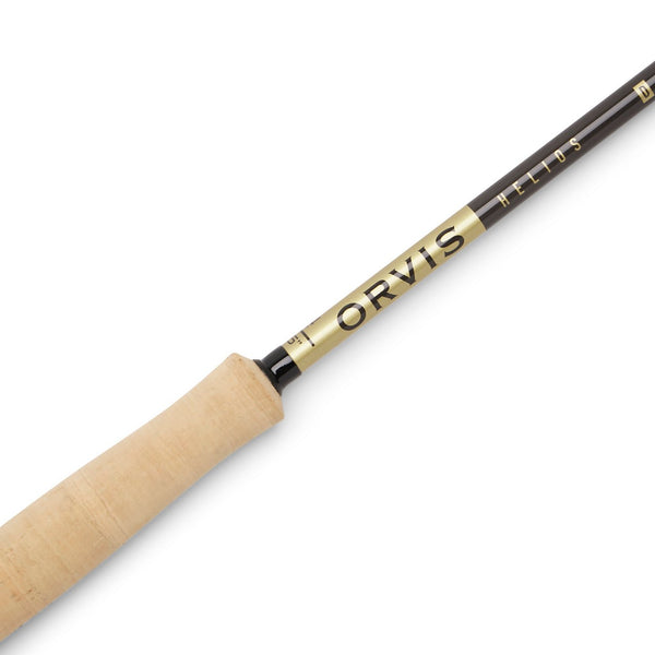 Fishing rod with 'Orvis' branding on a white background