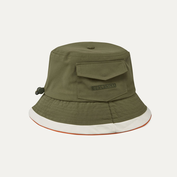 seething olive bucket hat