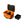 Load image into Gallery viewer, Orange YETI cooler with a black divider on a white background