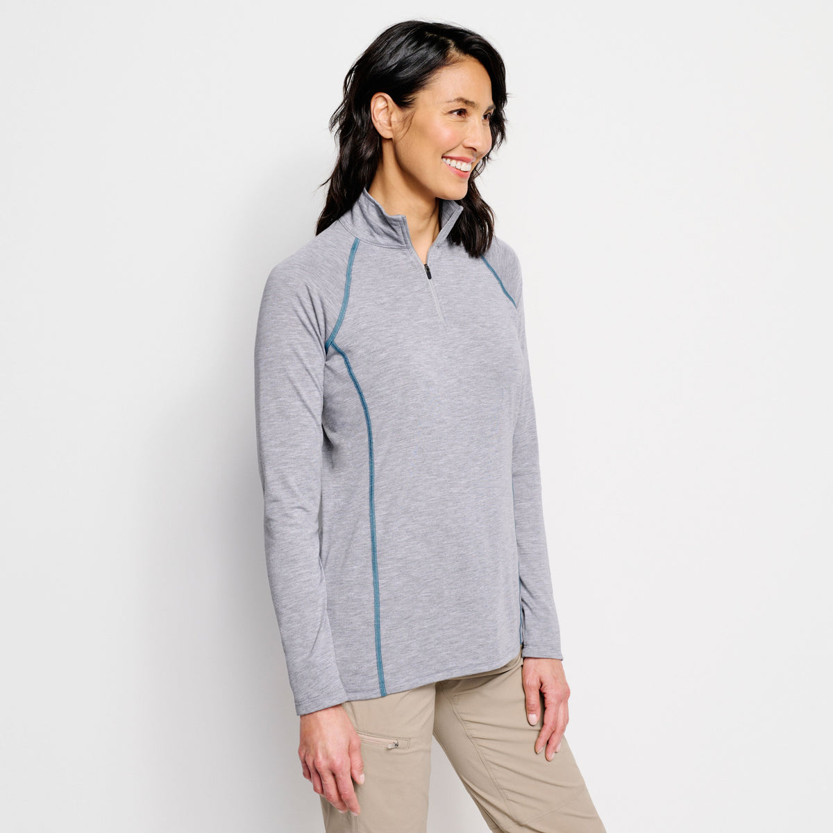 Women s drirelease Long Sleeved Quarter Zip Tee T Shirt Orvis UK