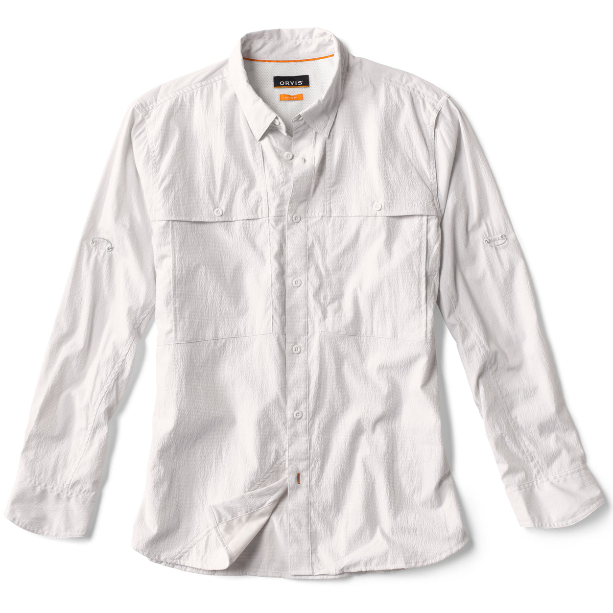 Orvis Open Air Caster Shirt Solid Tall UPF 40 Sonnenschutzhemd Blue Lagoon Snow