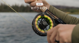 New Hydros promo image close up of fly reel