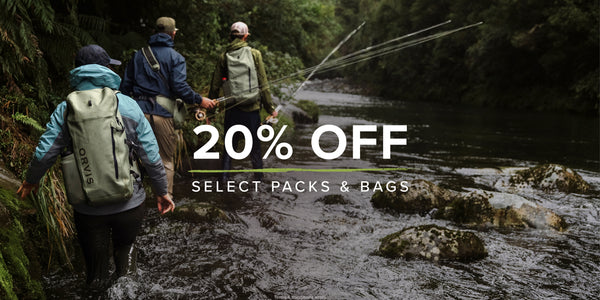 20% off select pack and bags promo asset
