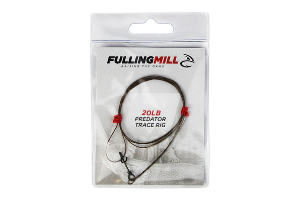 Fulling Mill 20LB predator trace rig in plastic on wehite background