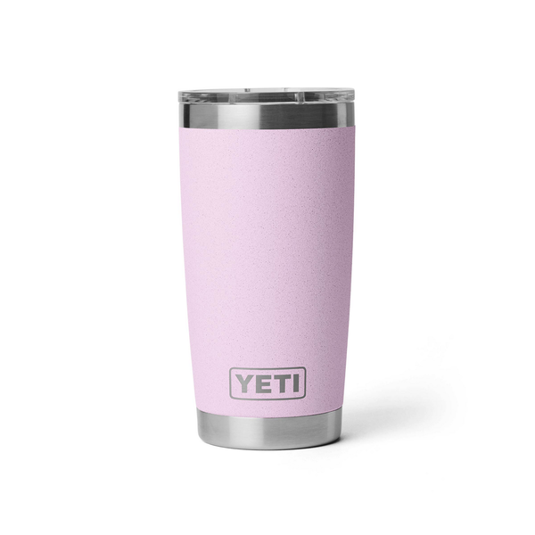 Pink YETI tumbler on a white background