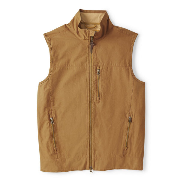 brown vest for men from Orvis on white background