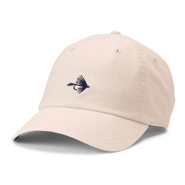 white fishing cap with black logo