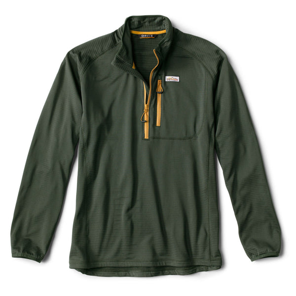 green and yellow half zipped shirt for men
