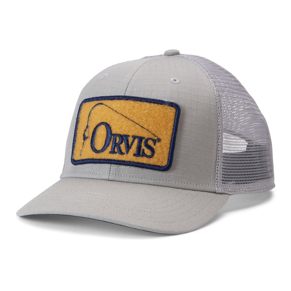 grey cap with Orvis patch