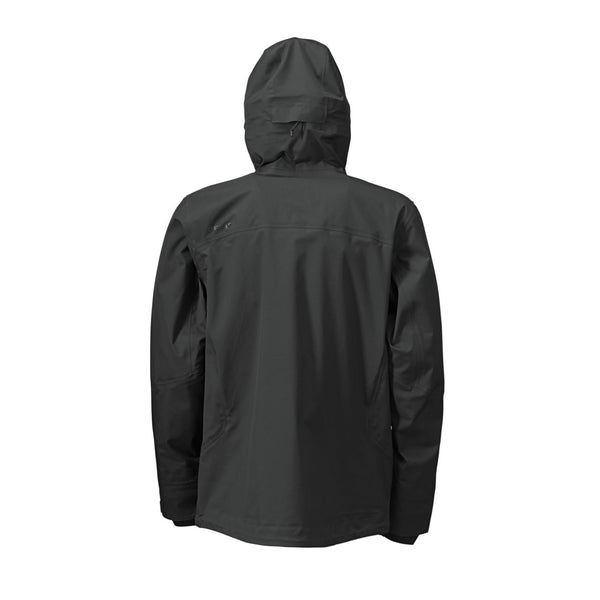 back of black waterproof jacket from Orvis
