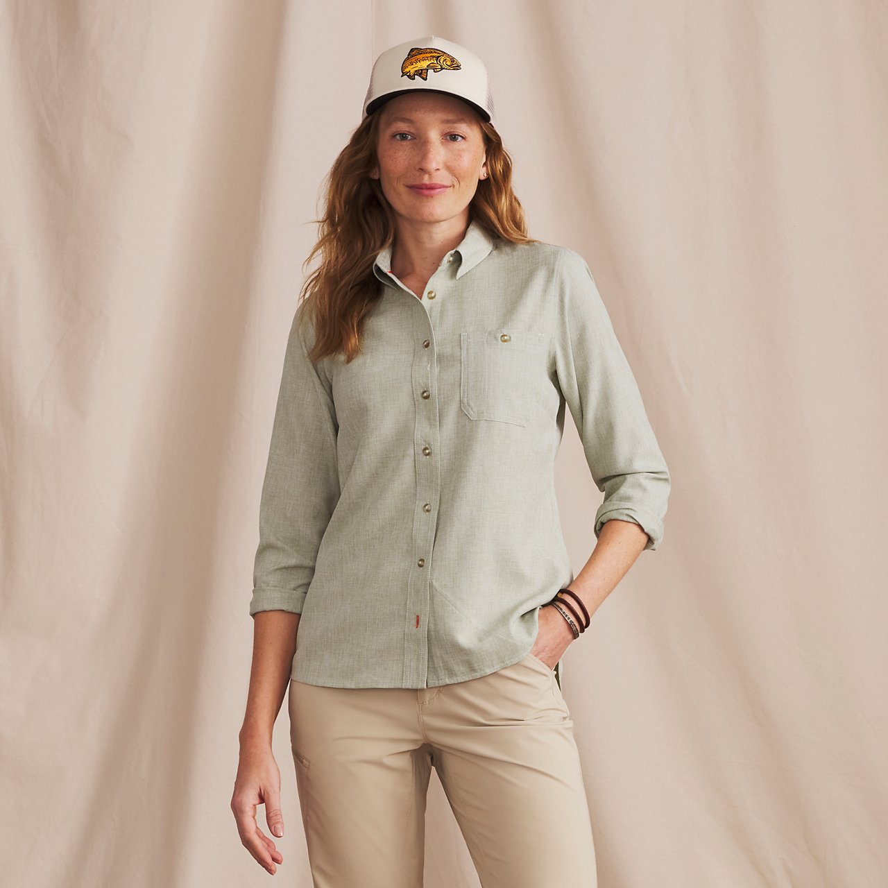 Women's Long-Sleeved Tech Chambray Work Shirt | Women Shirts