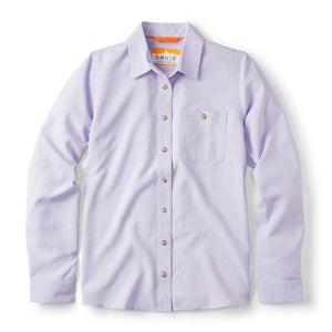 light purple shirt from Orvis on white background