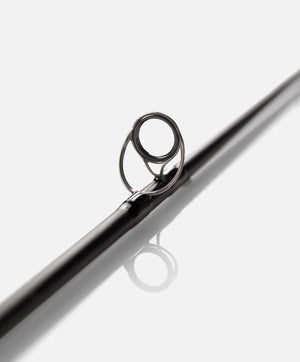 An artful detail shot of the new Helios fly rod