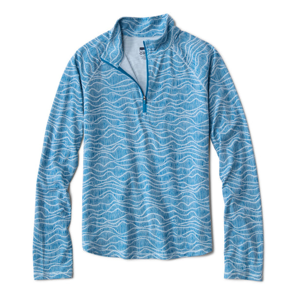 blue half zipped sweater