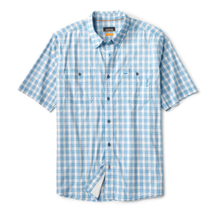 Light blue and white checkered shirt