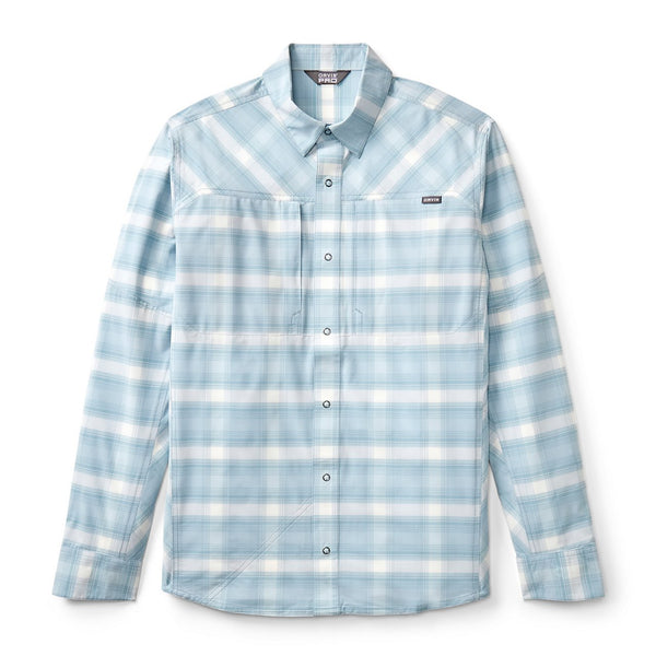 Blue and white checkered shirt on white background