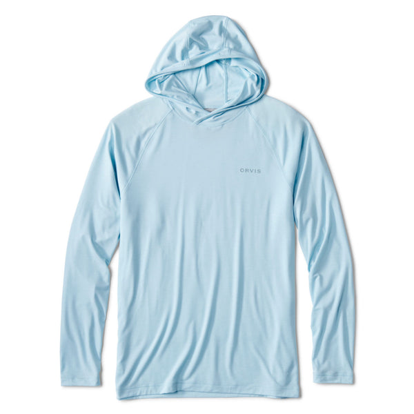 light blue hoodie from Orvis