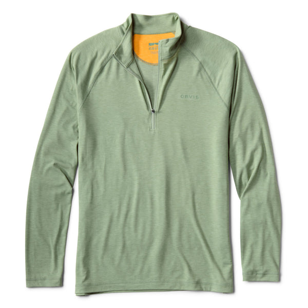 army green half zipped sweatshirt