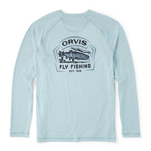 light blue jumper with Orvis logo