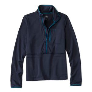 dark blue half zipped sweater