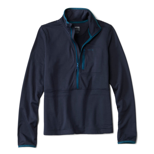 dark blue half zipped sweater