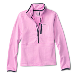 pink half zipped sweater for woman
