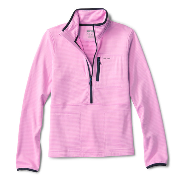 pink half zipped sweater for woman