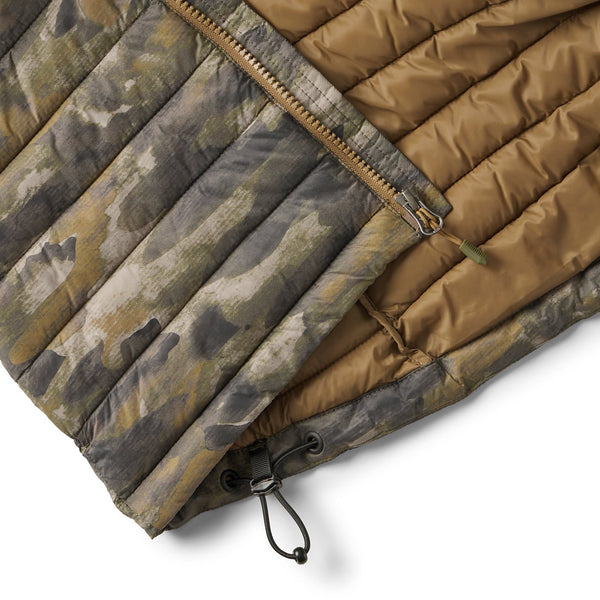 closeup of winterjacket on white background