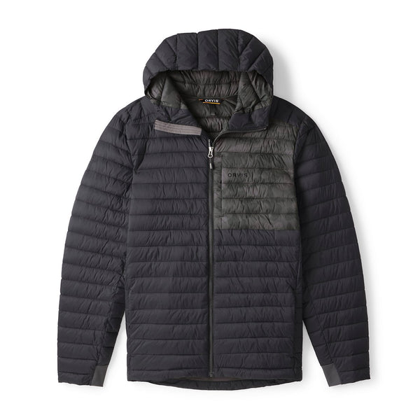 black winterjacket from Orvis on white background