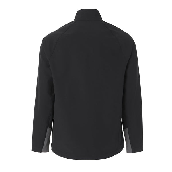 back of black shirt on white background