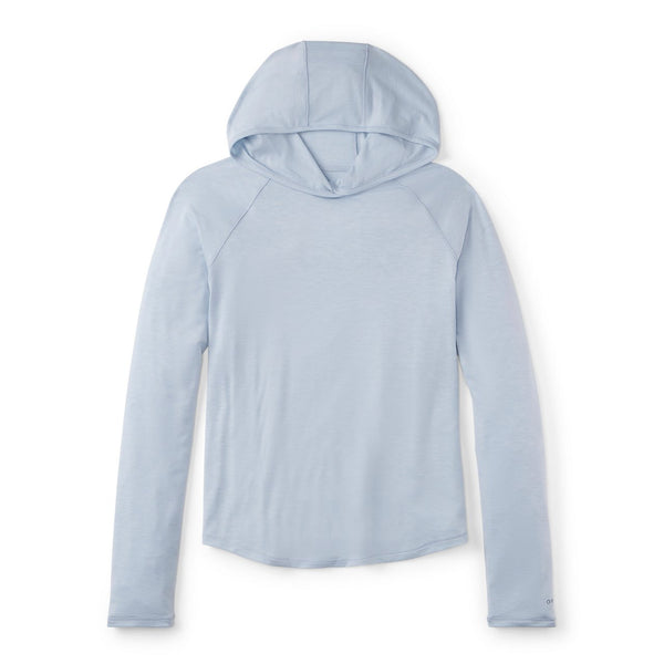 light blue hoodie on white background