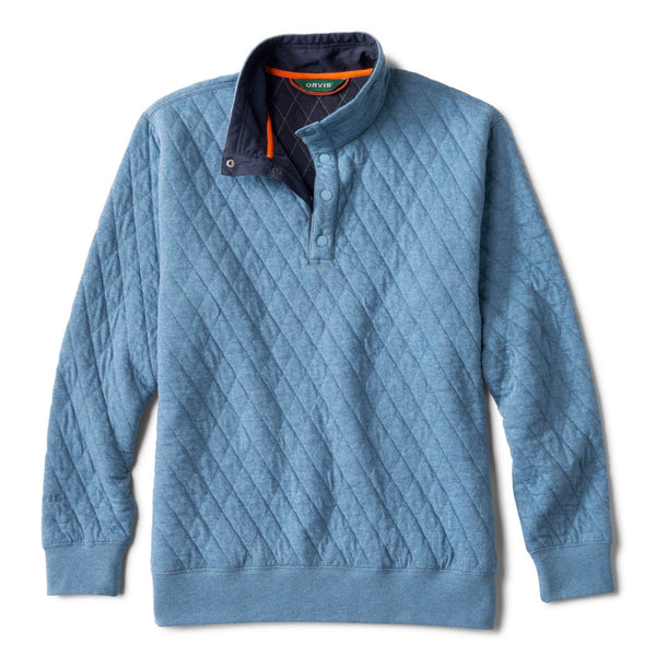 Blue half zipped sweater